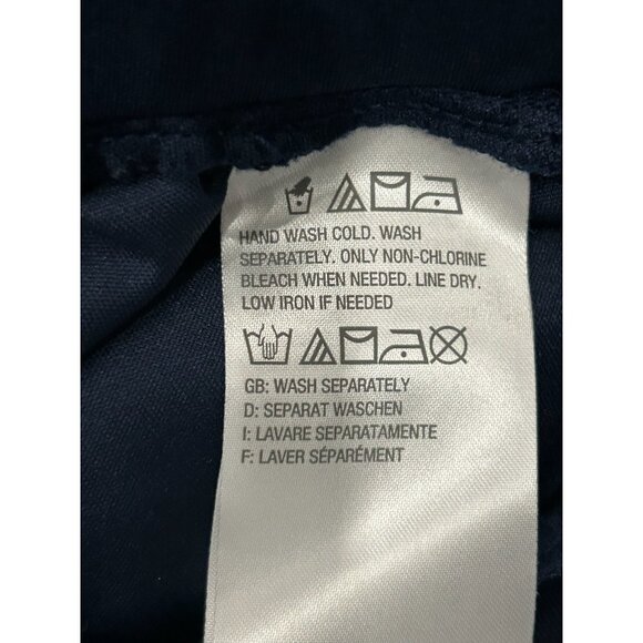 Isaac Mizrahi Live! Elastic Waist Pull On Lace Pants Navy Sz Large Petite Boho - Picture 7 of 10